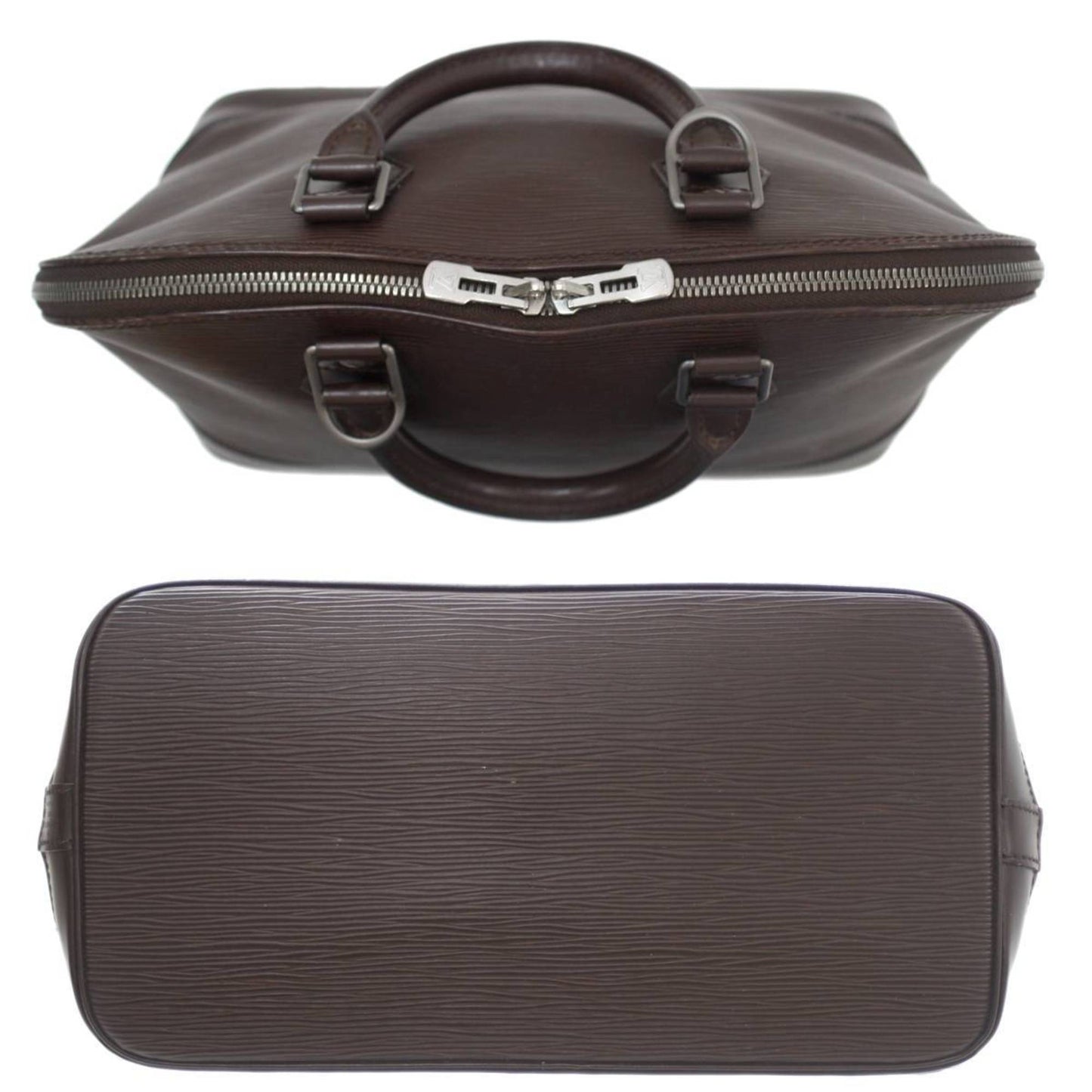 Louis Vuitton Alma, Brown, Leather, handbag