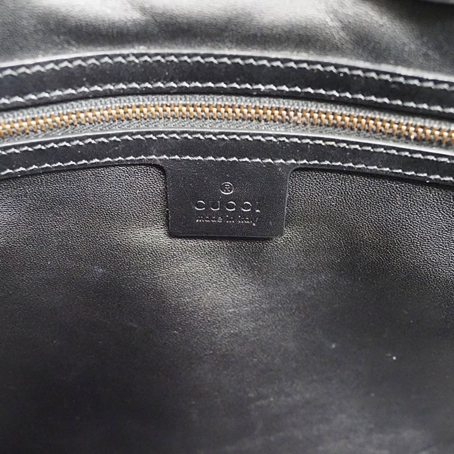 Gucci --, Black, Leather, tote