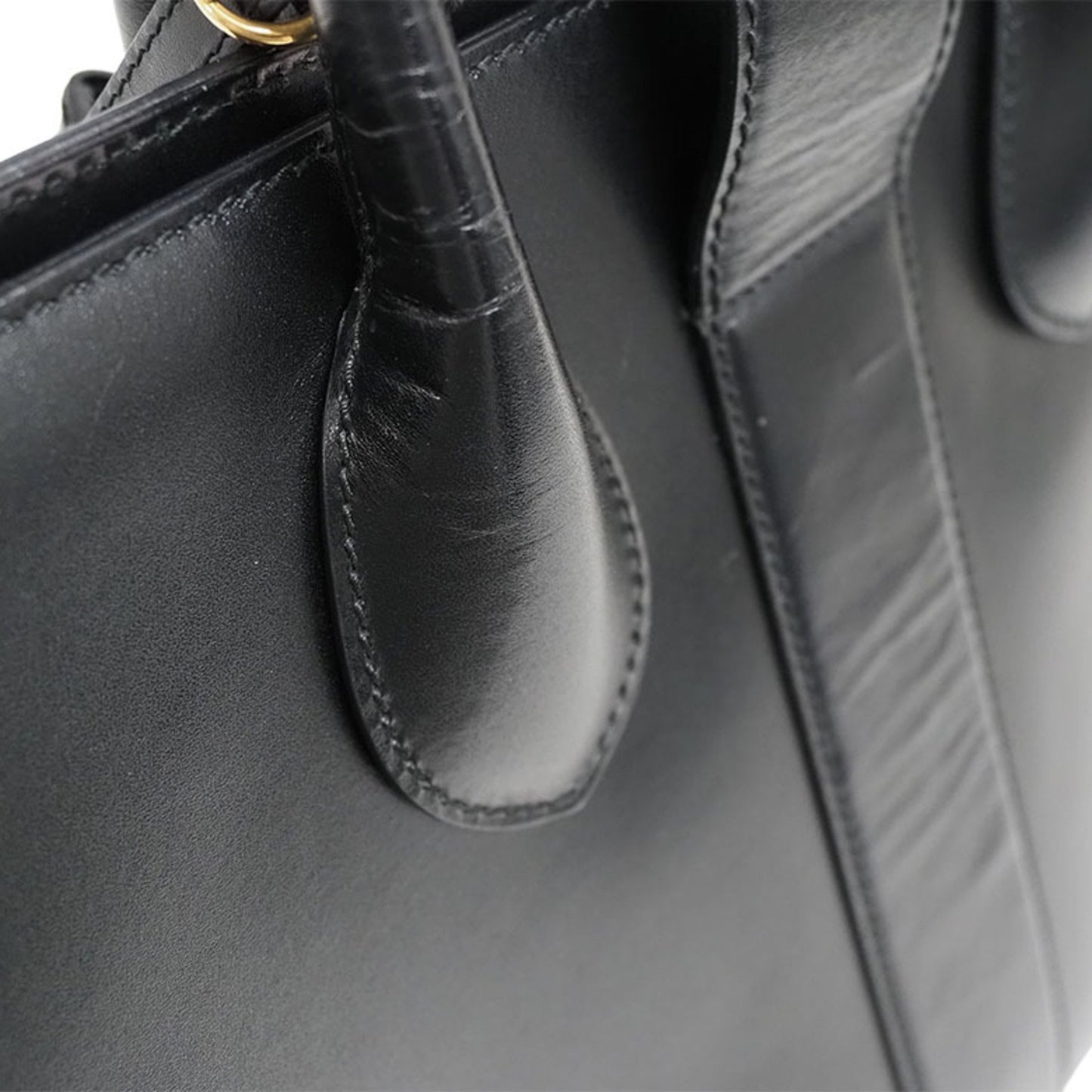 Gucci --, Black, Leather, tote