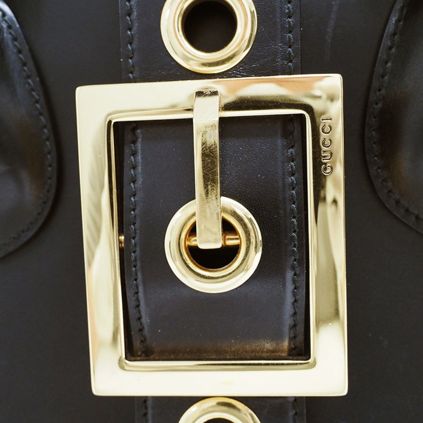 Gucci --, Black, Leather, tote
