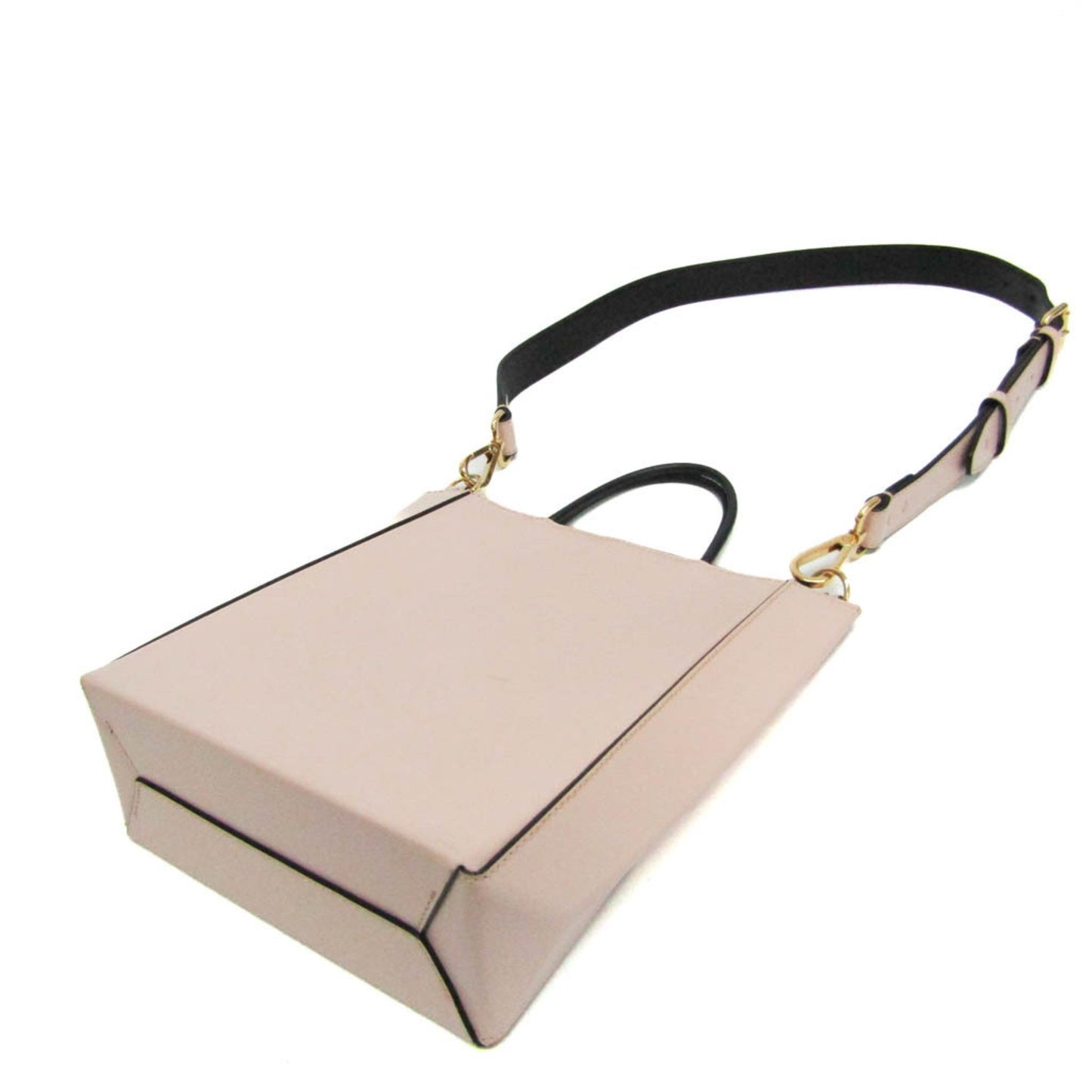 Fendi Logo shopper, Beige, Leather, shoulder