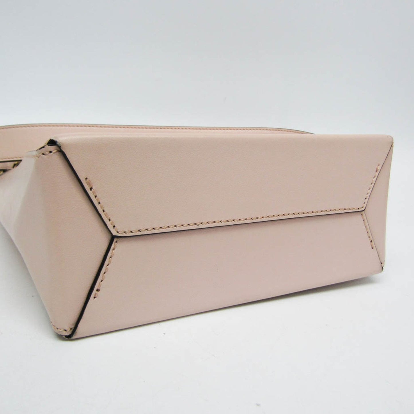 Fendi Logo shopper, Beige, Leather, shoulder