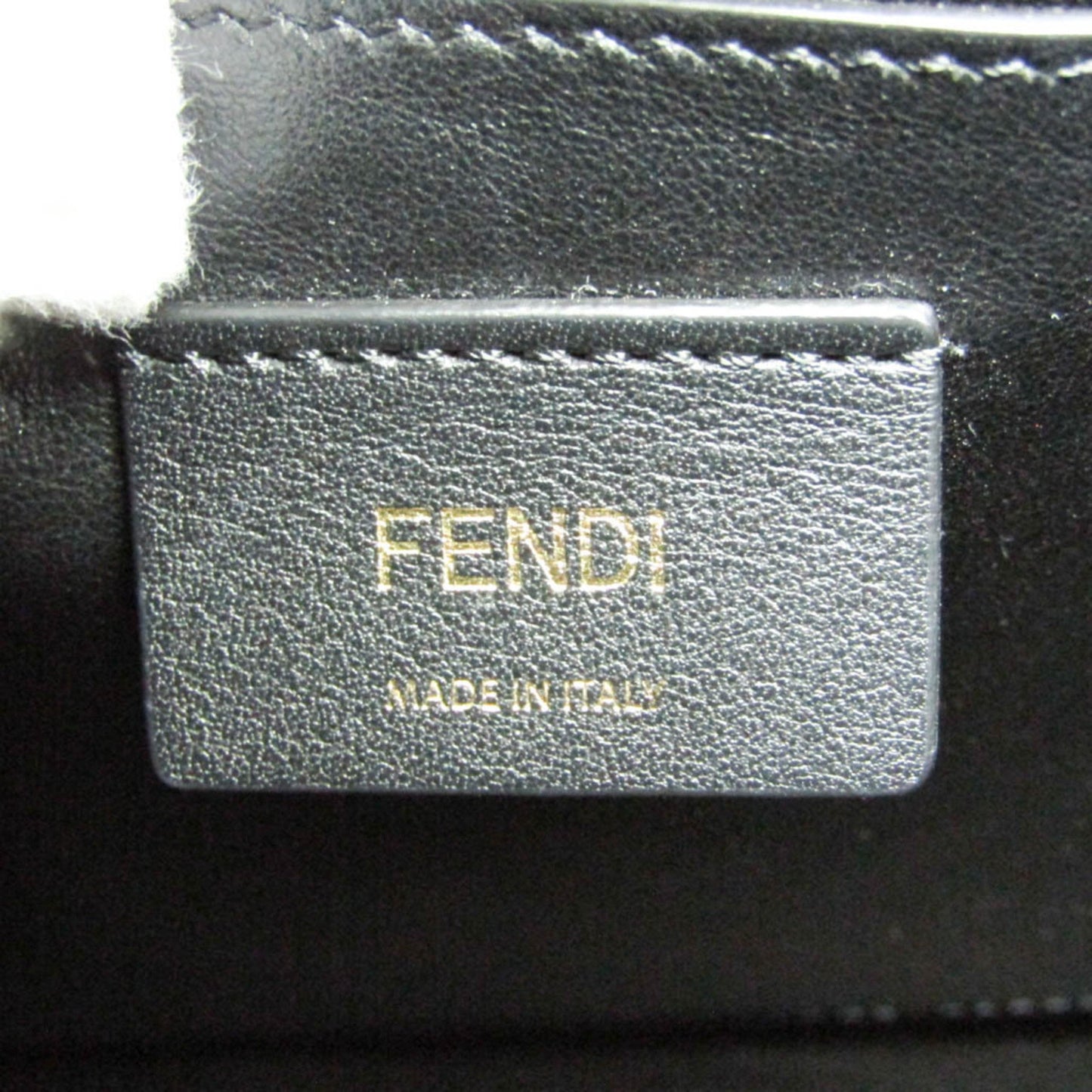 Fendi Logo shopper, Beige, Leather, shoulder