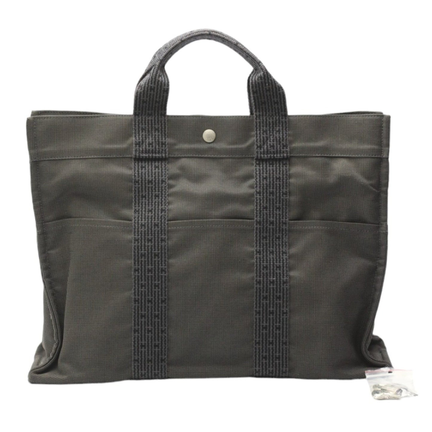 Hermès Herline, Grey, Canvas, tote