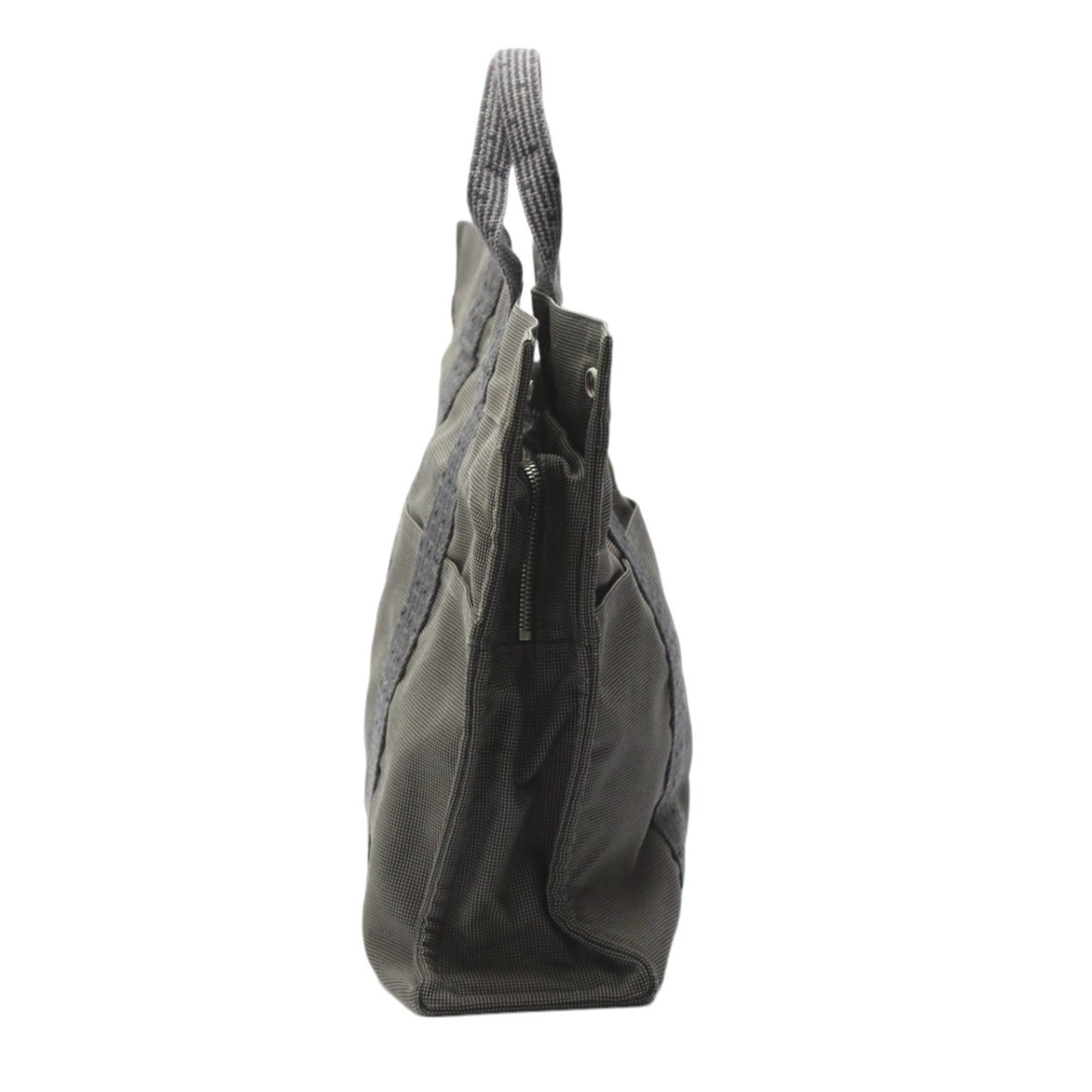 Hermès Herline, Grey, Canvas, tote