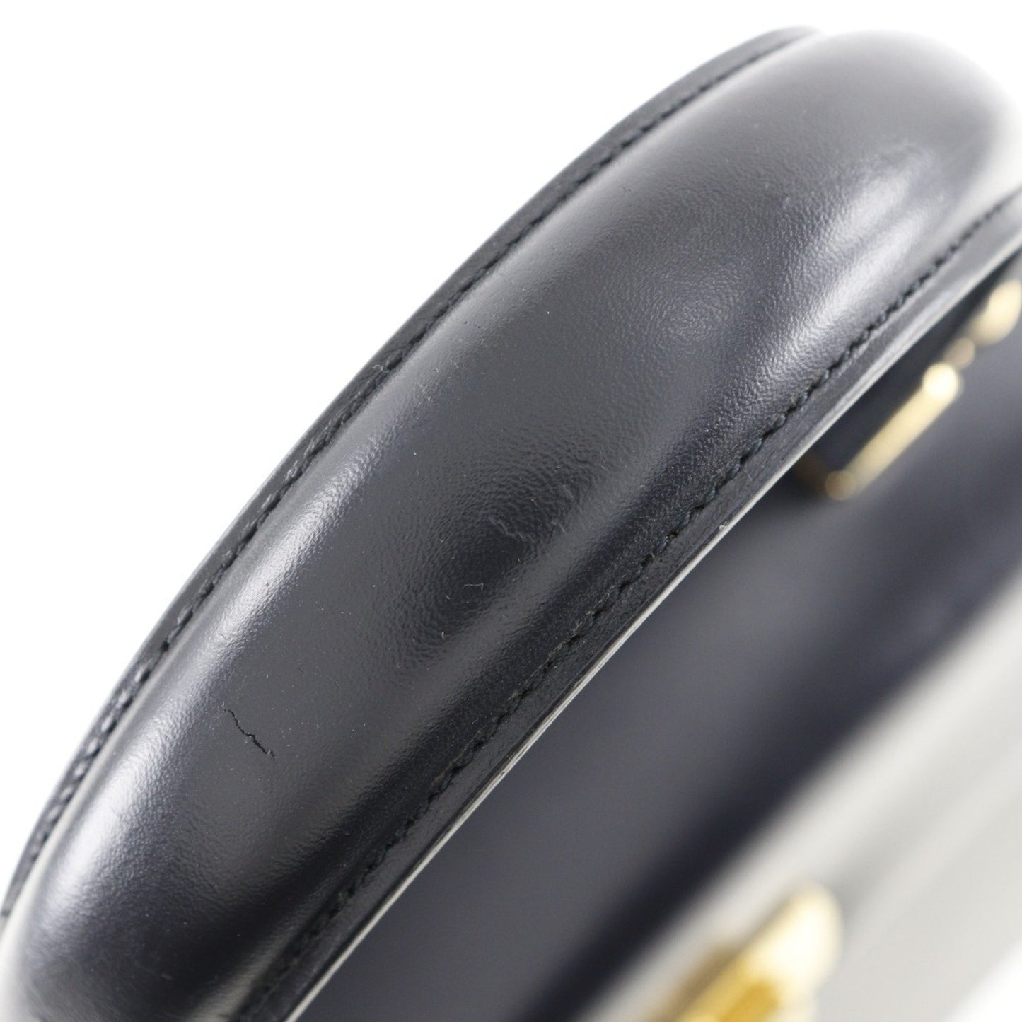 Salvatore Ferragamo Gancini, Black, Leather, handbag