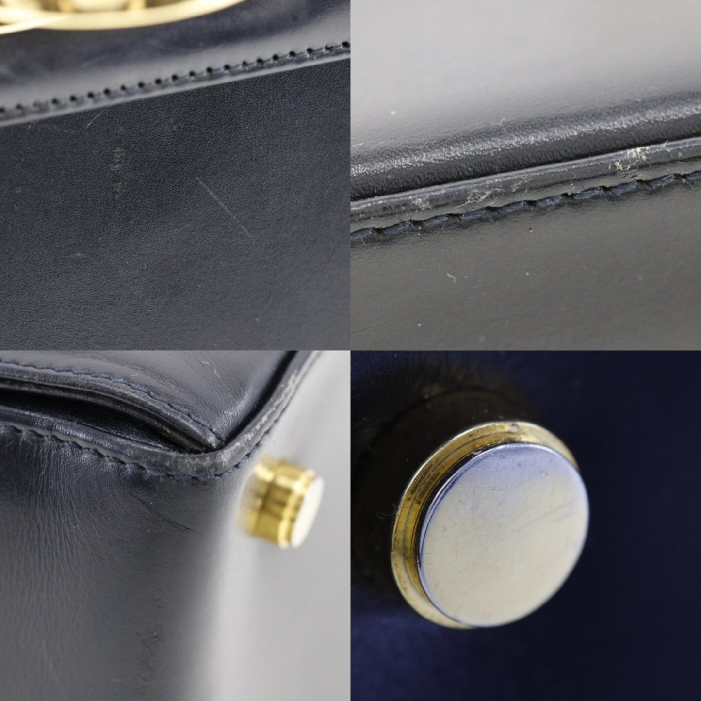 Salvatore Ferragamo Gancini, Black, Leather, handbag