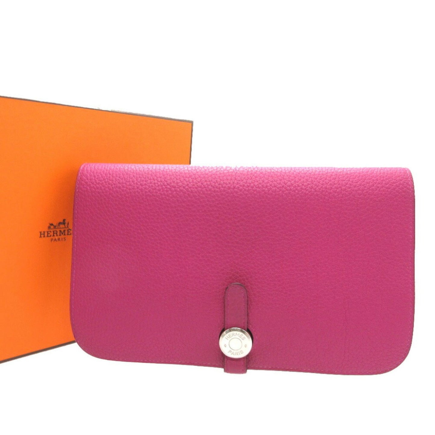 Hermès Dogon, Pink, Leather, wallet
