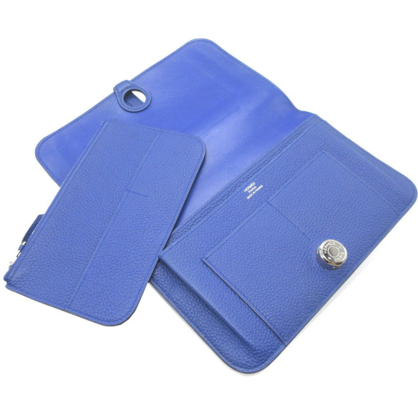 Hermès Dogon, Blue, Leather, wallet