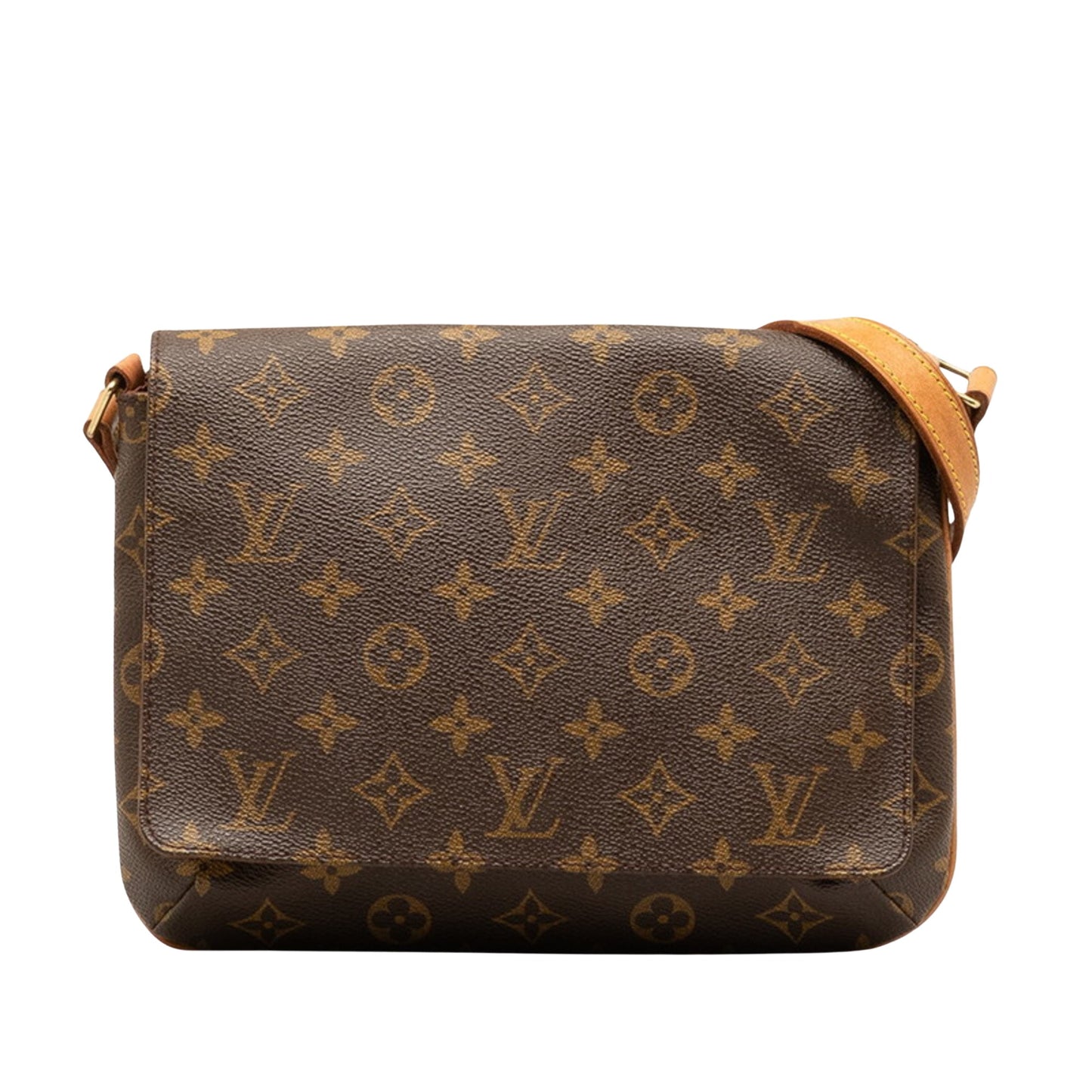 Louis Vuitton Musette Tango, Brown, Canvas, shoulder