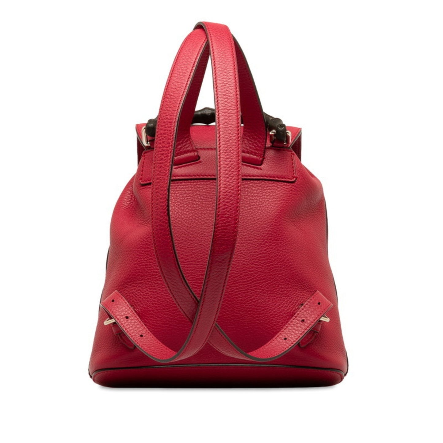 Gucci Bamboo, Red, Leather, backpack