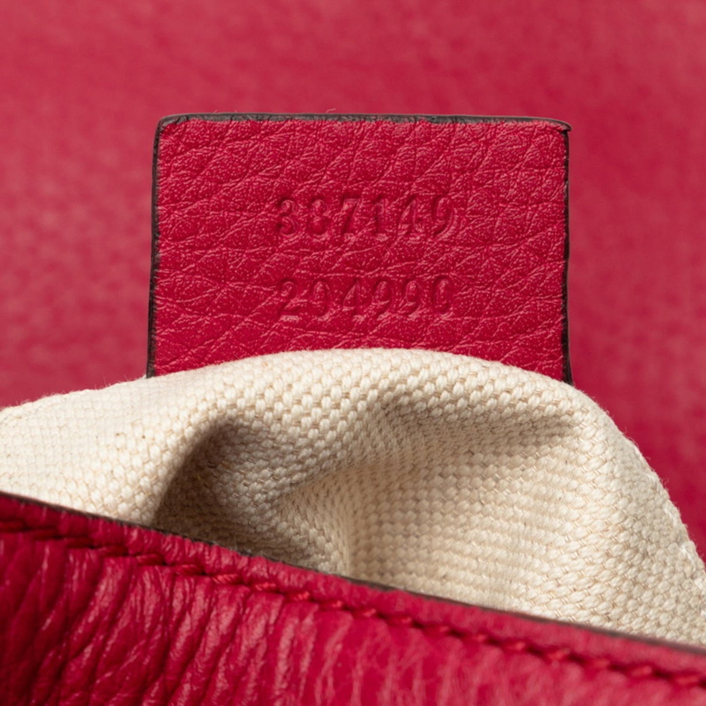 Gucci Bamboo, Red, Leather, backpack