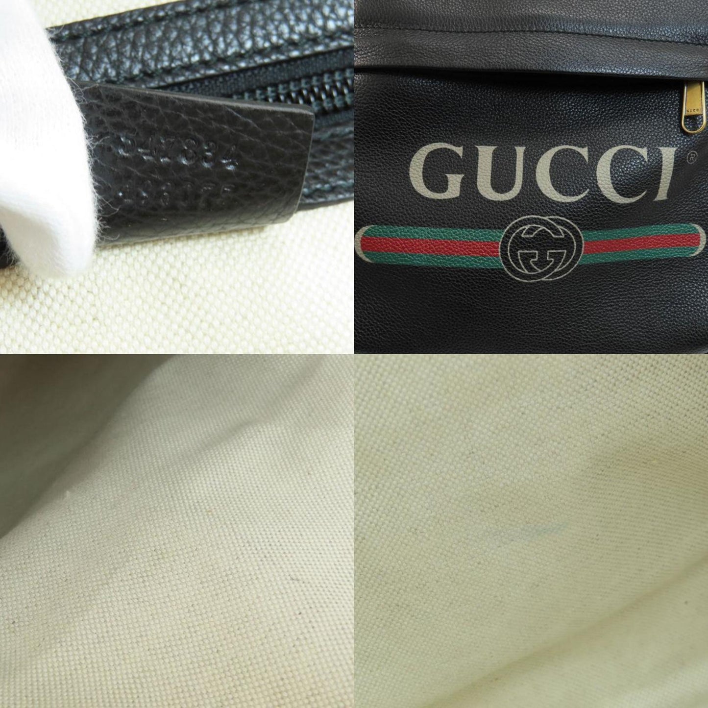 Gucci Ophidia, Black, Leather, backpack