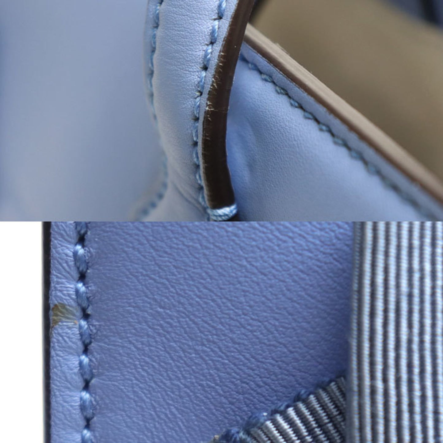 Gucci GG Ribbon, Blue, Leather, handbag
