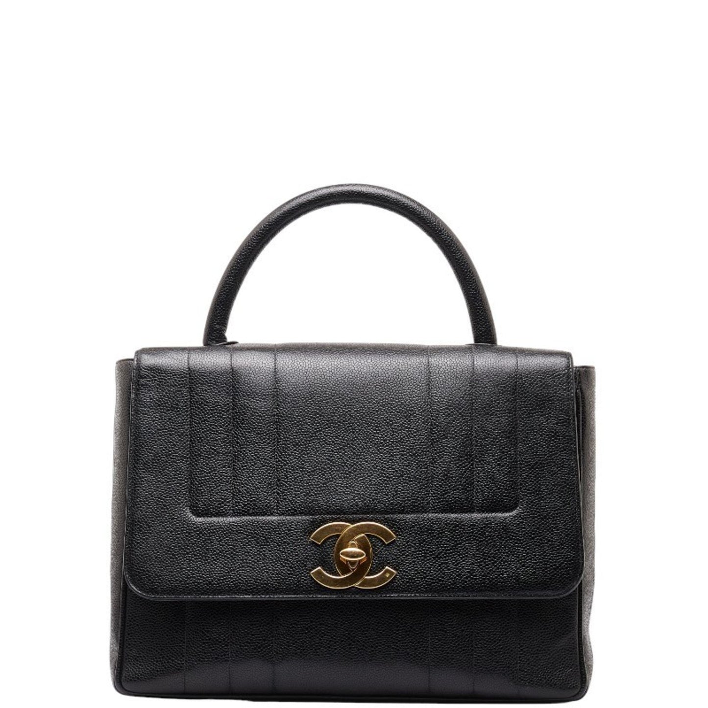 Chanel Mademoiselle, Black, Leather, handbag