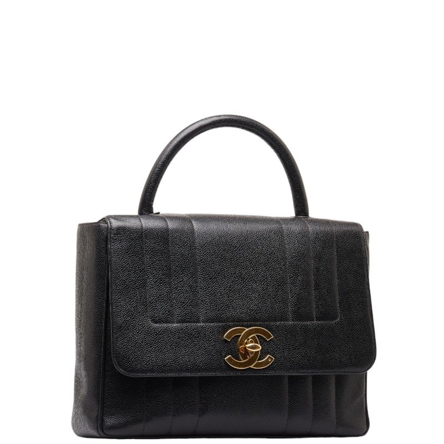 Chanel Mademoiselle, Black, Leather, handbag