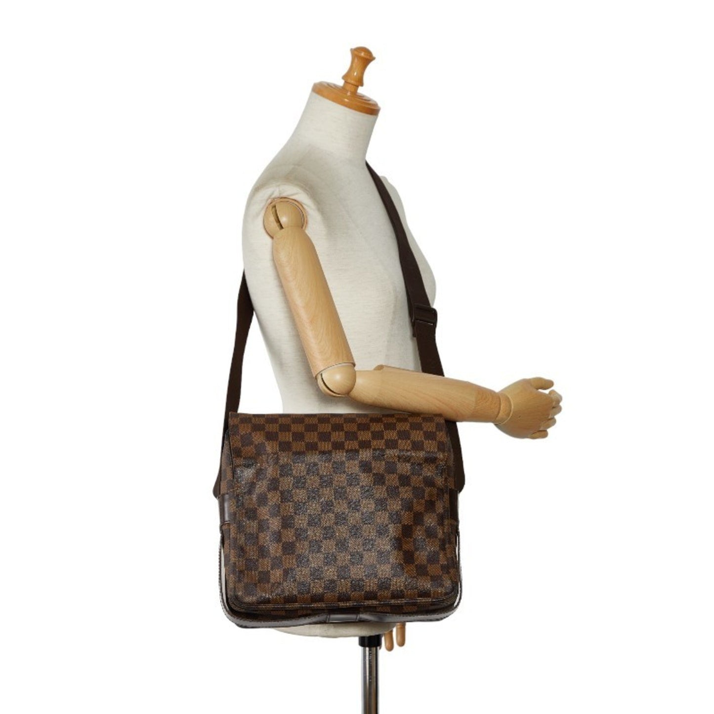 Louis Vuitton Naviglio, Brown, Canvas, shoulder