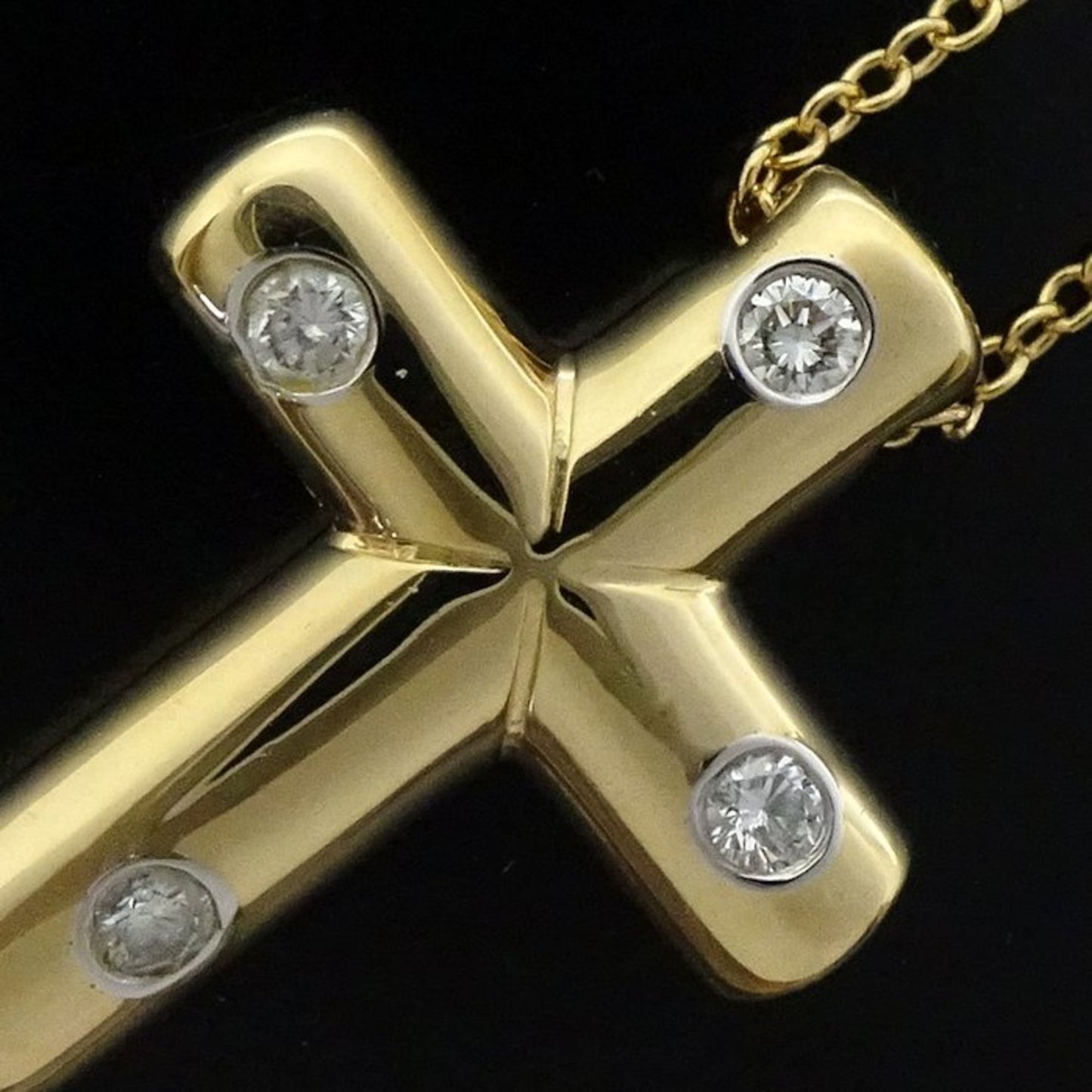 Tiffany & Co Croix, Gold, Yellow Gold, necklace