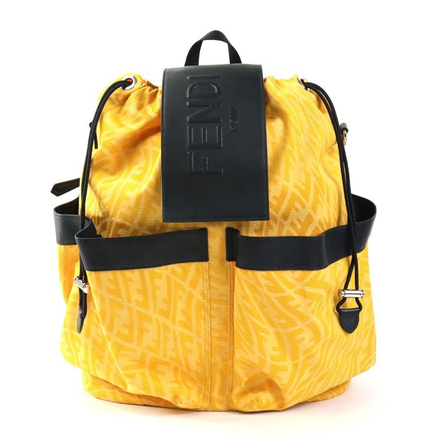 Fendi Sac à Dos, Yellow, Canvas, backpack