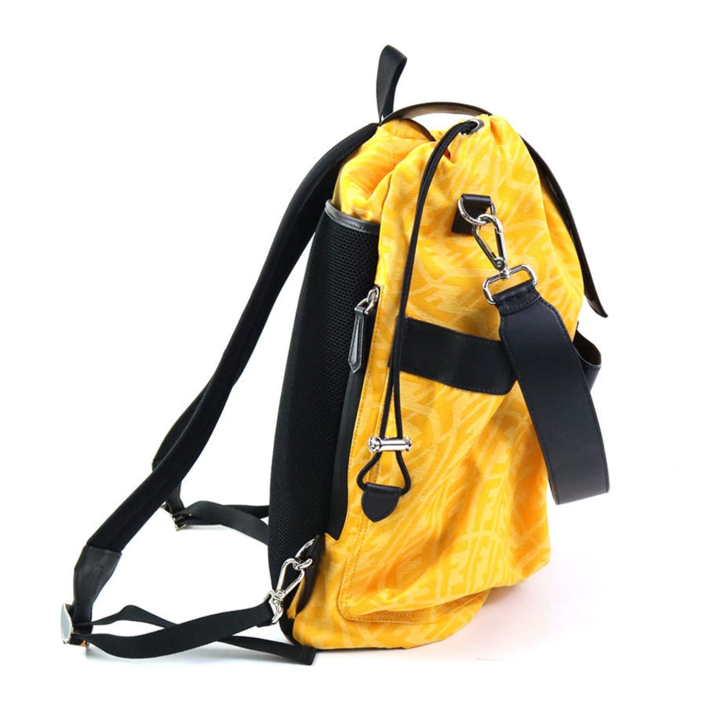 Fendi Sac à Dos, Yellow, Canvas, backpack