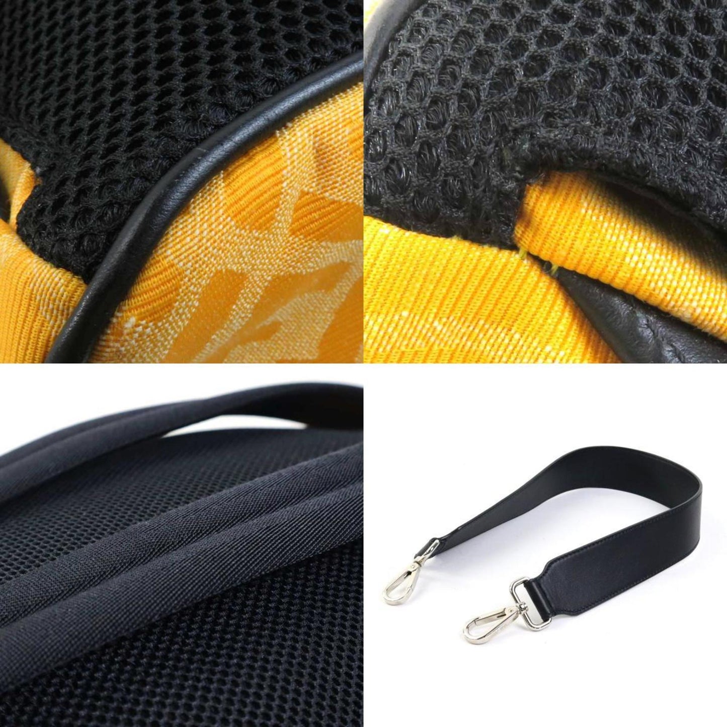 Fendi Sac à Dos, Yellow, Canvas, backpack