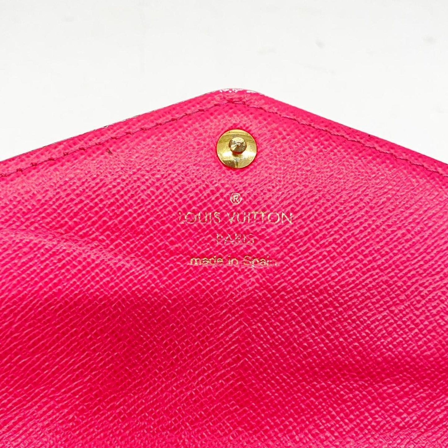 Louis Vuitton Portefeuille Sarah, Brown, Canvas, wallet