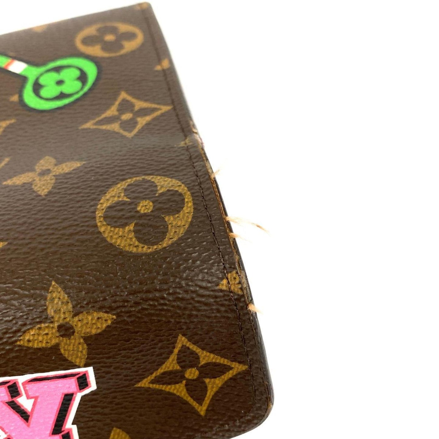 Louis Vuitton Portefeuille Sarah, Brown, Canvas, wallet
