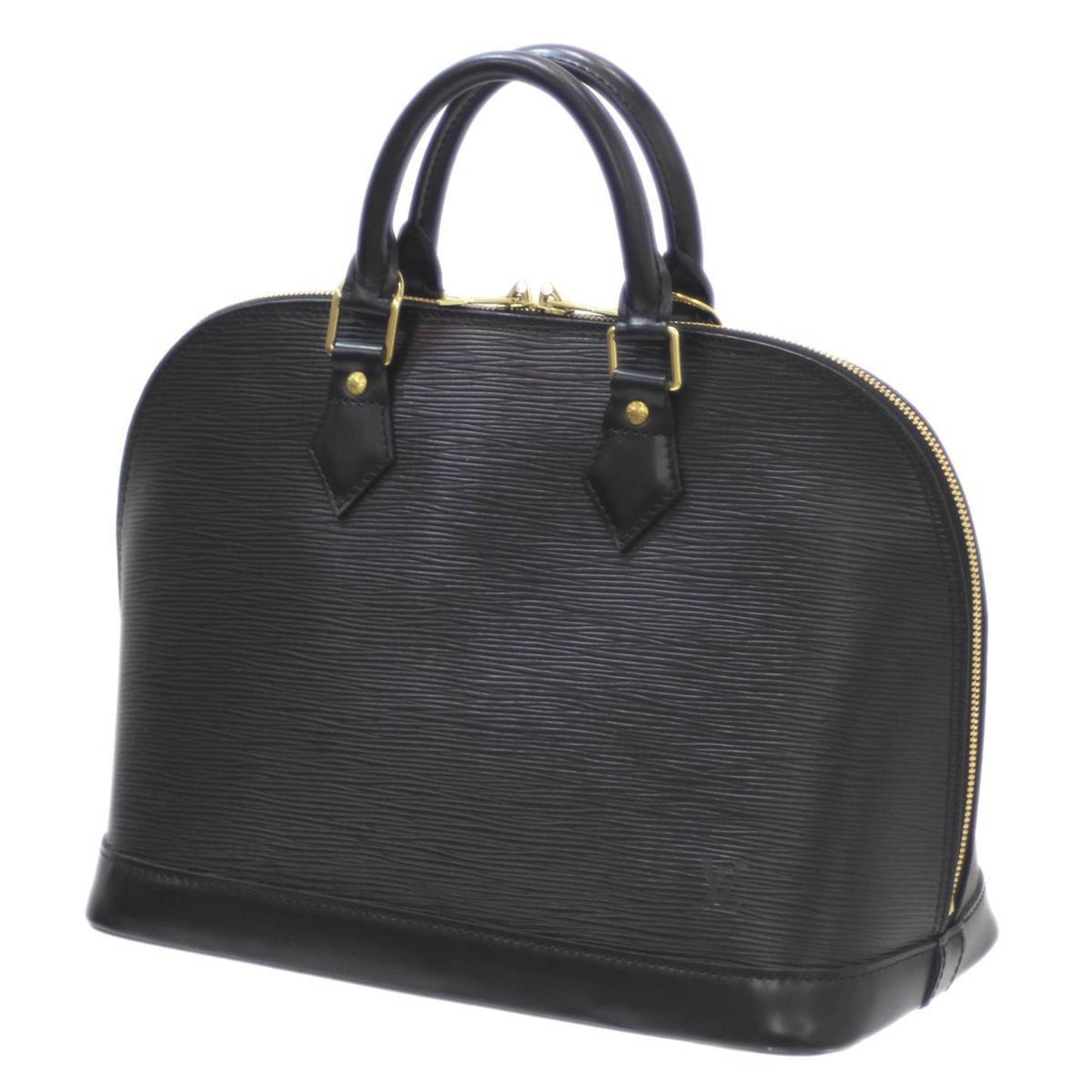 Louis Vuitton Alma, Black, Leather, handbag