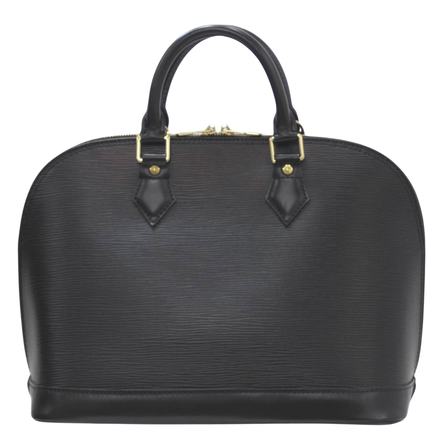 Louis Vuitton Alma, Black, Leather, handbag