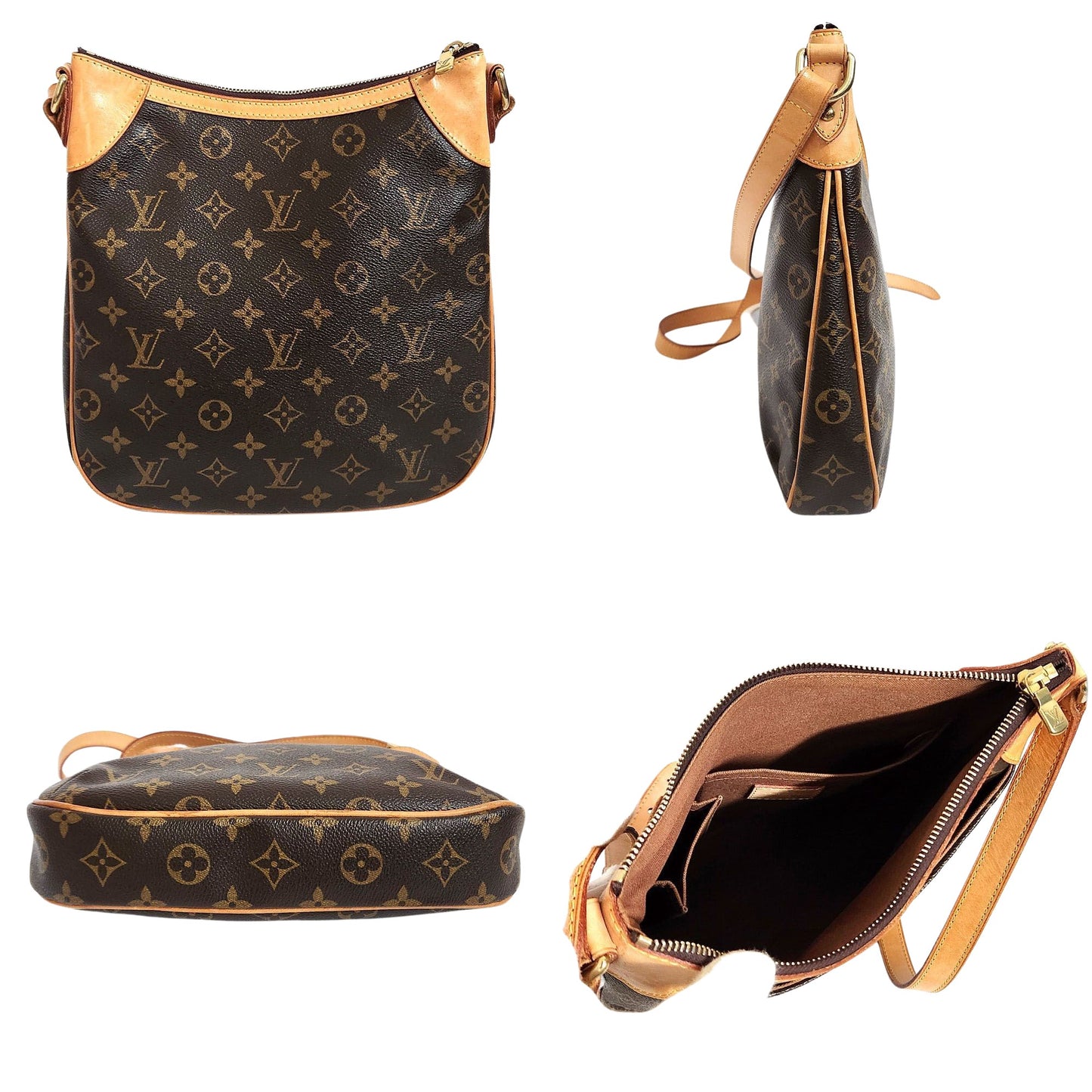 Louis Vuitton Odeon, Brown, Canvas, shoulder