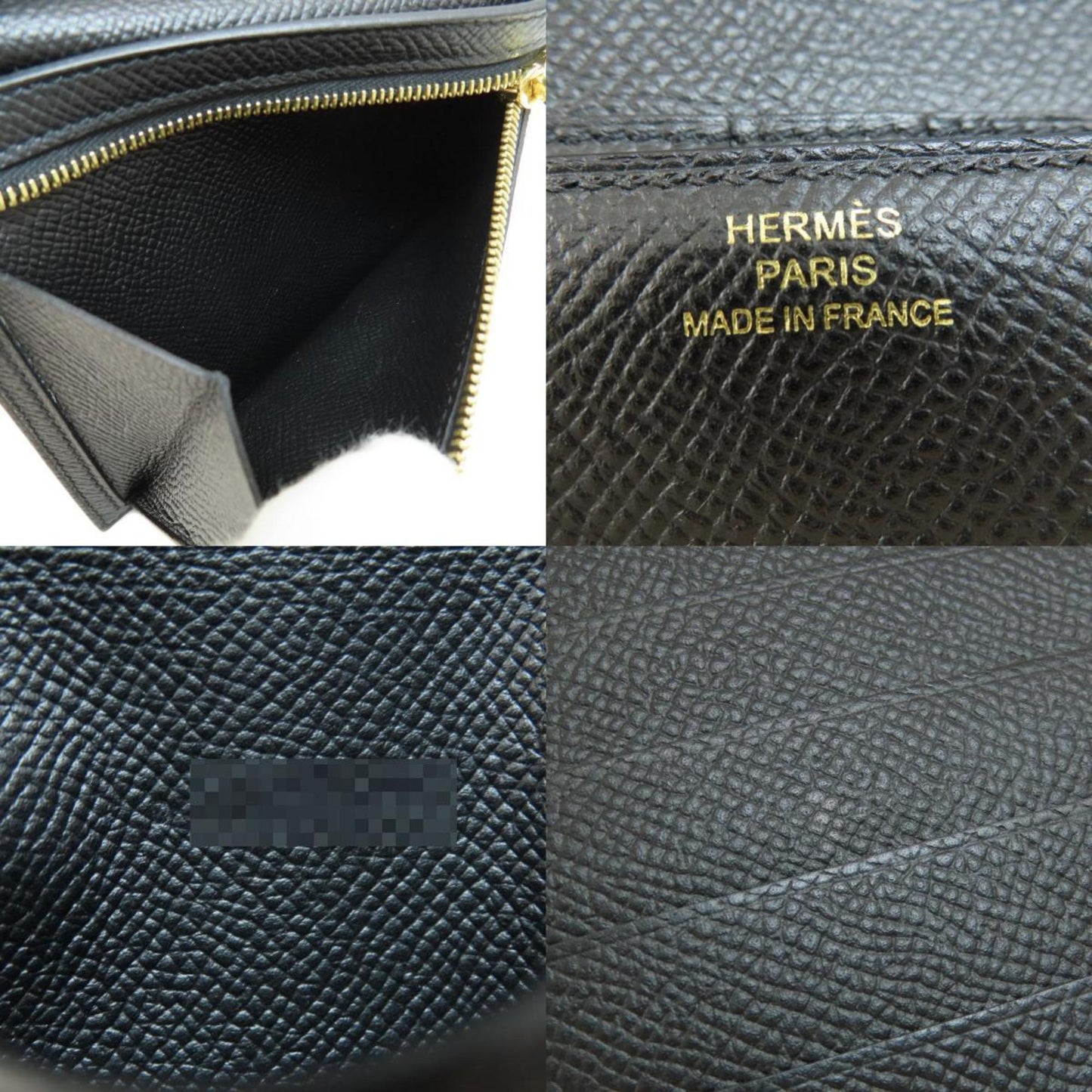 Hermès Clic 12, Black, Leather, wallet