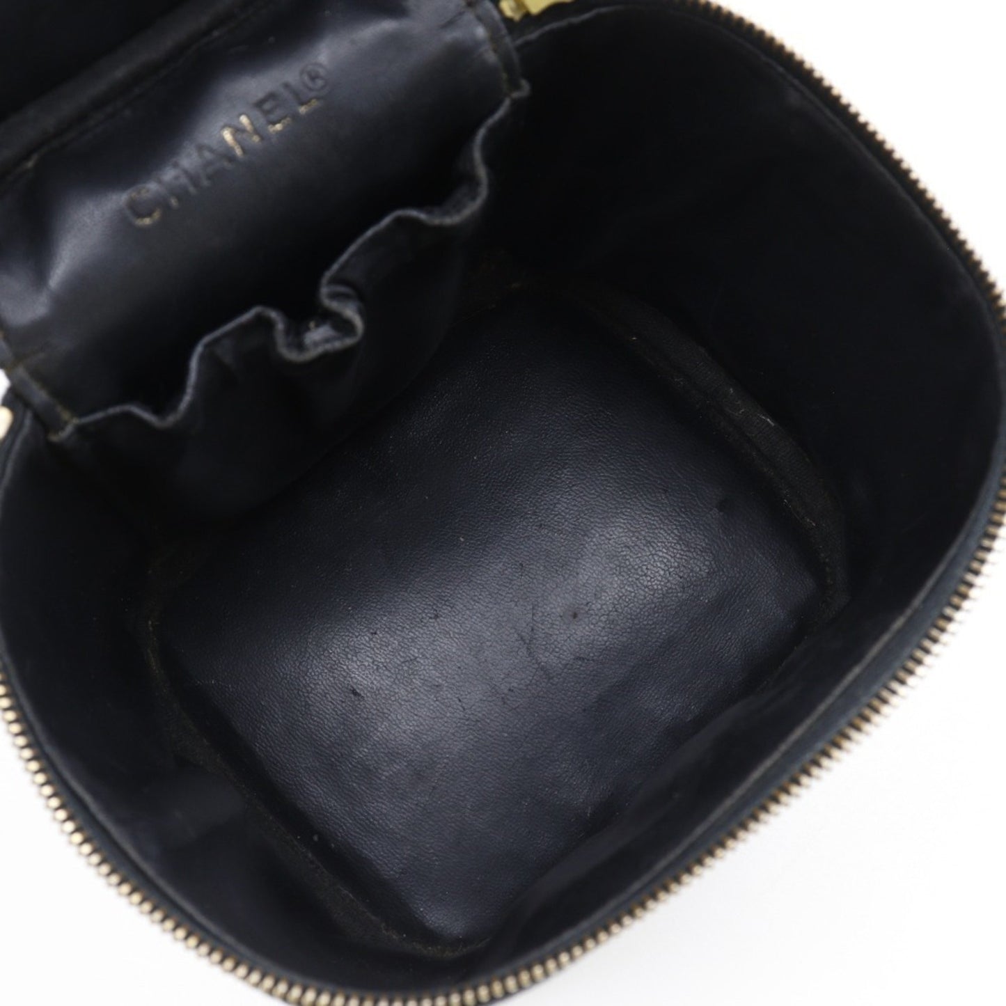 Chanel Vanity, Black, Leather, clutch