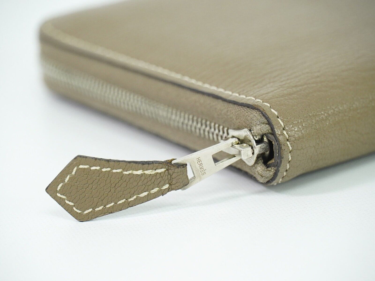 Hermès Silk'In, Grey, Leather, wallet
