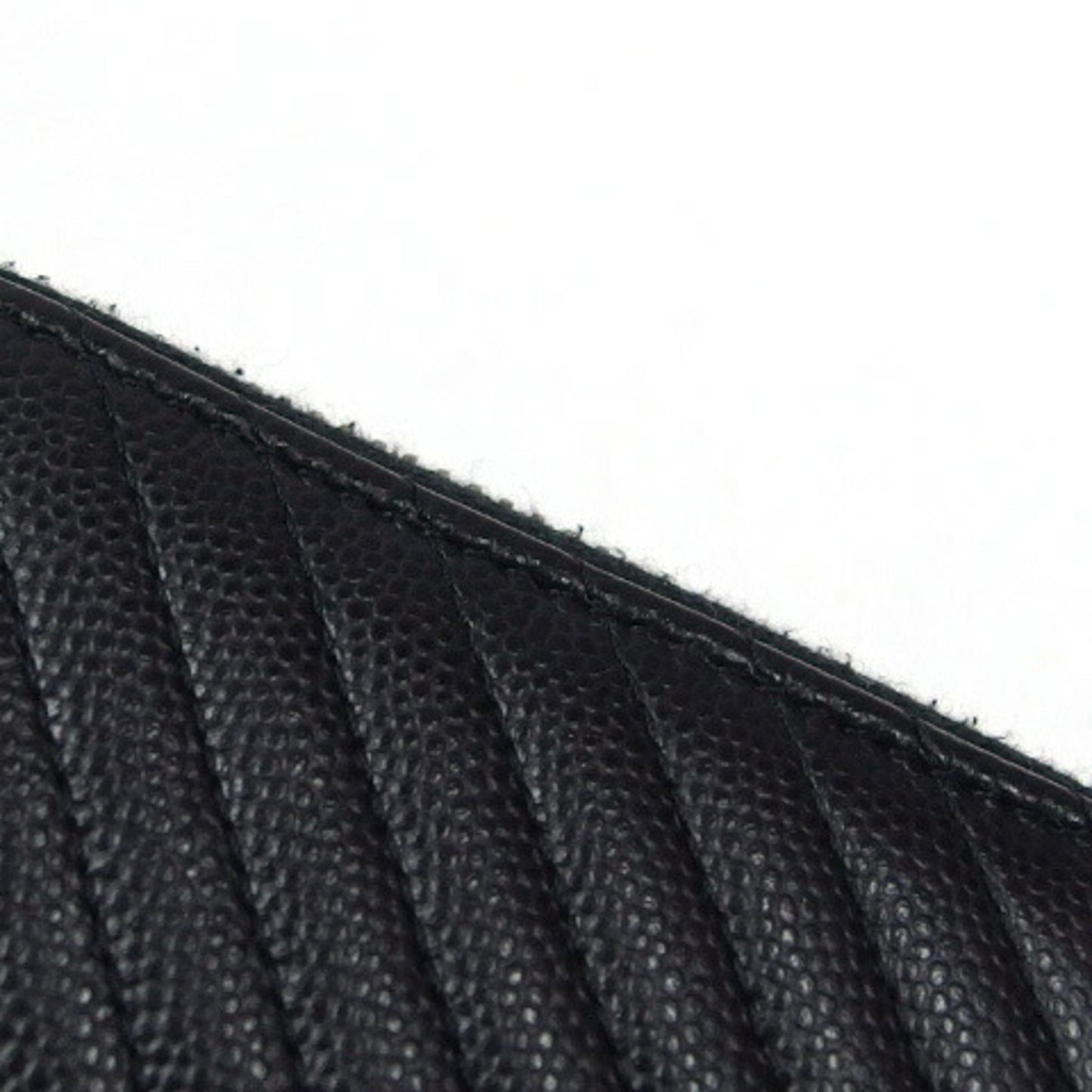 Chanel V-Stich, Black, Leather, wallet