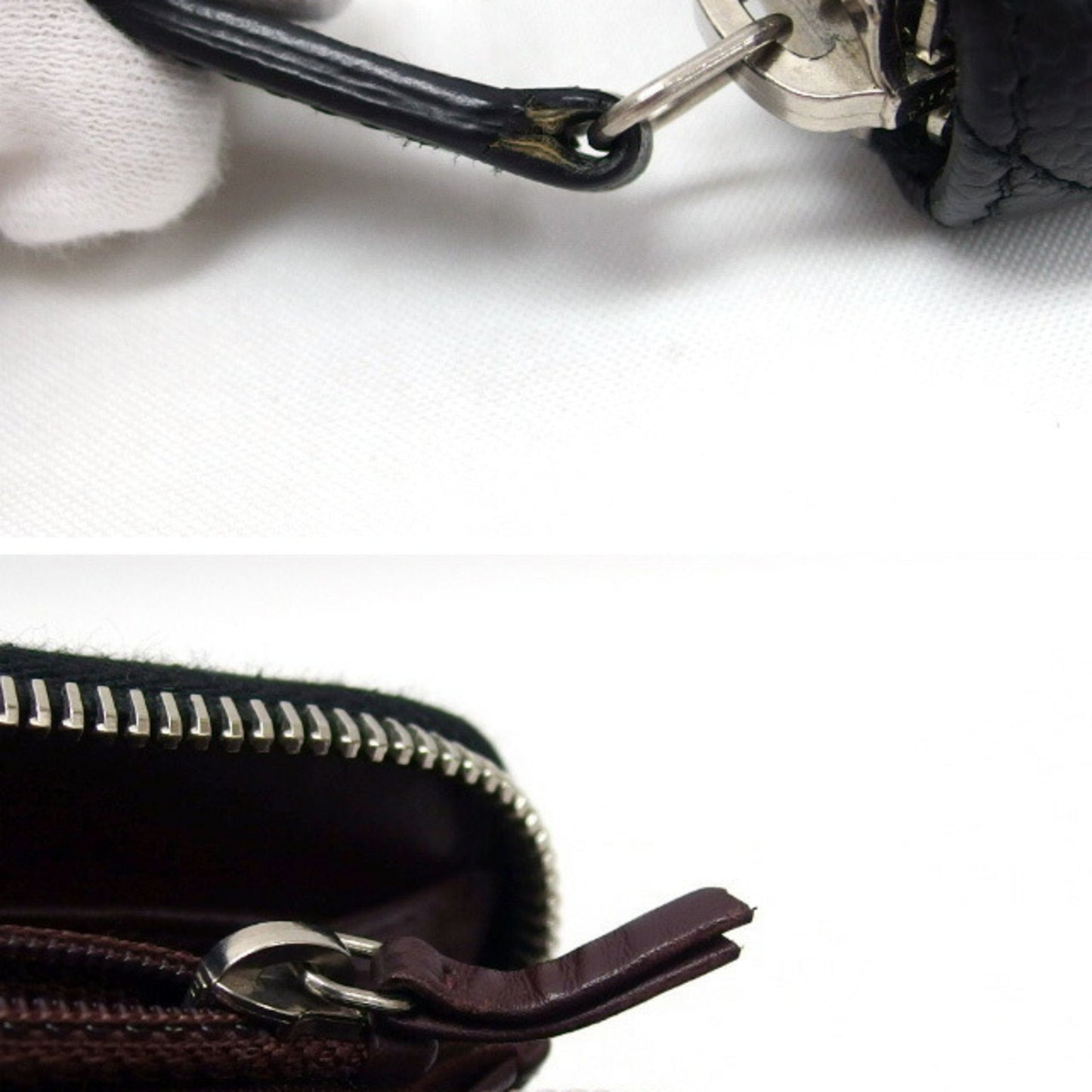 Chanel V-Stich, Black, Leather, wallet