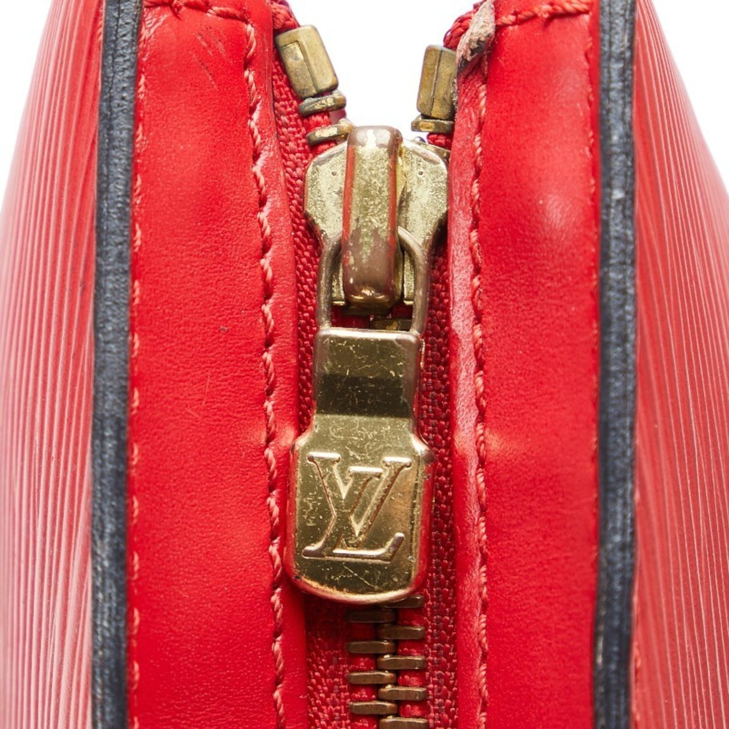 Louis Vuitton Saint Jacques, Red, Leather, shoulder