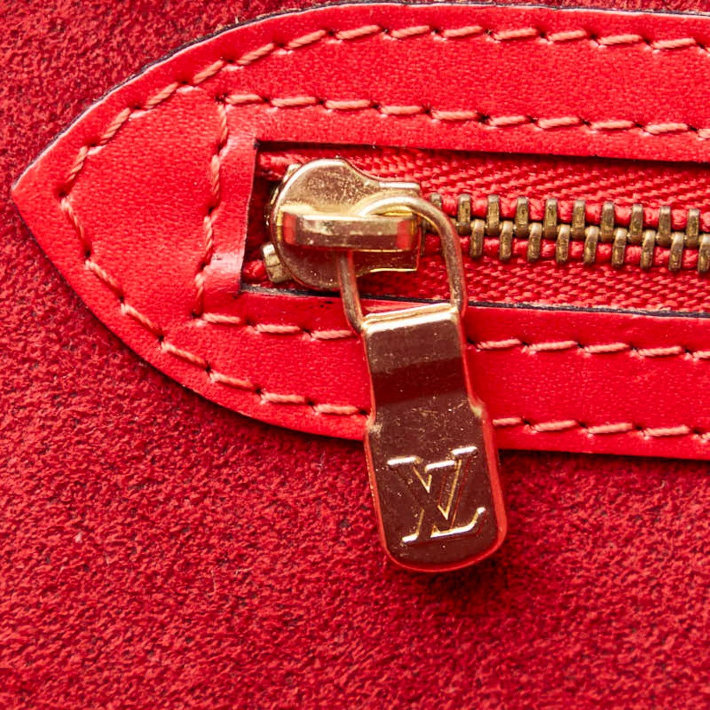 Louis Vuitton Saint Jacques, Red, Leather, shoulder