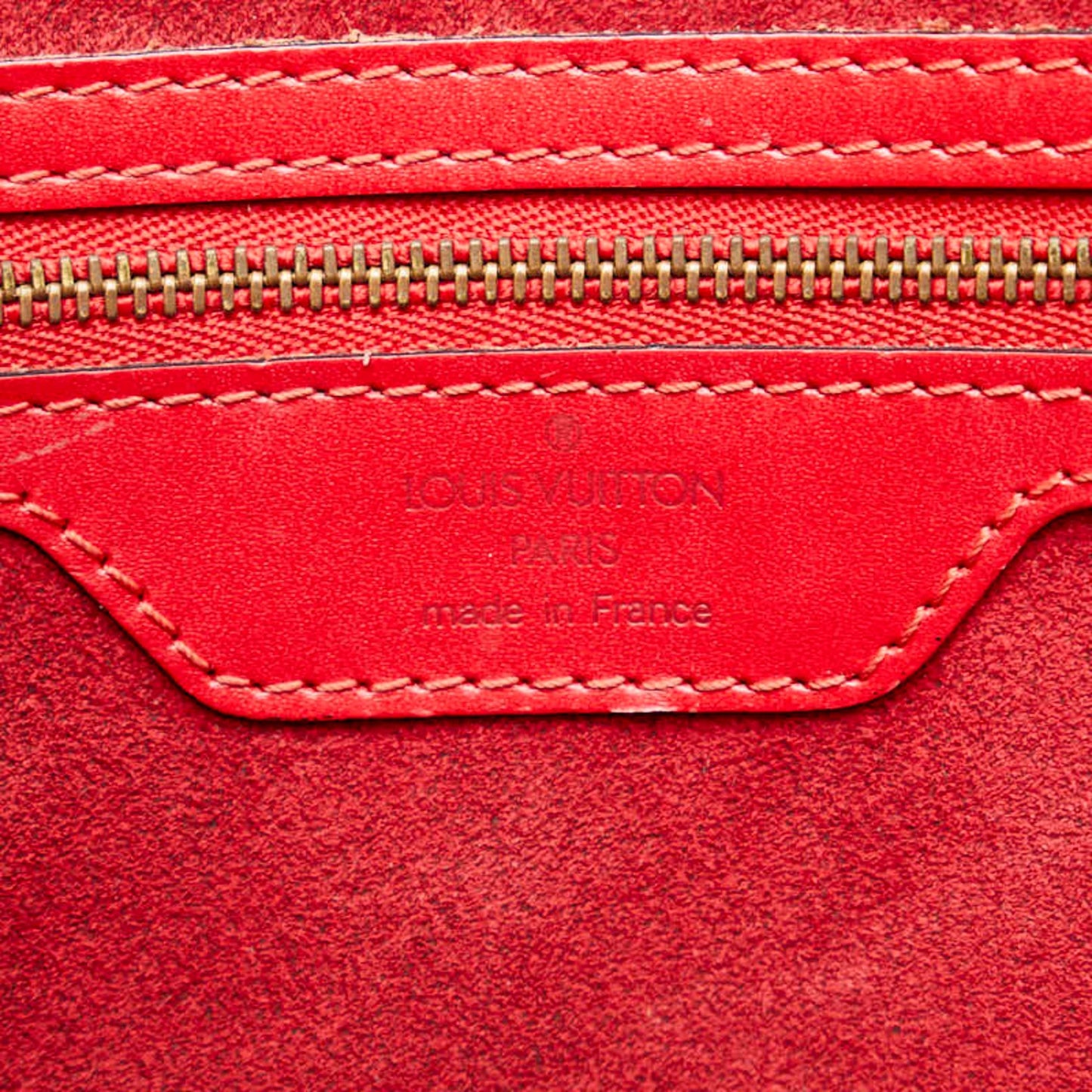 Louis Vuitton Saint Jacques, Red, Leather, shoulder