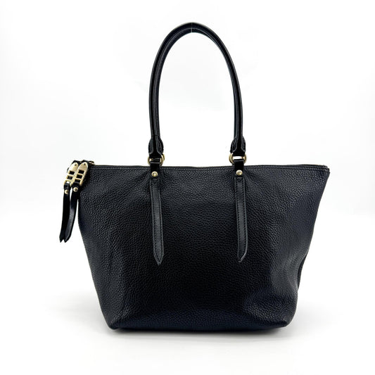 Burberry Bridle Salisbury Leather, Black, Leather, Tote Bag