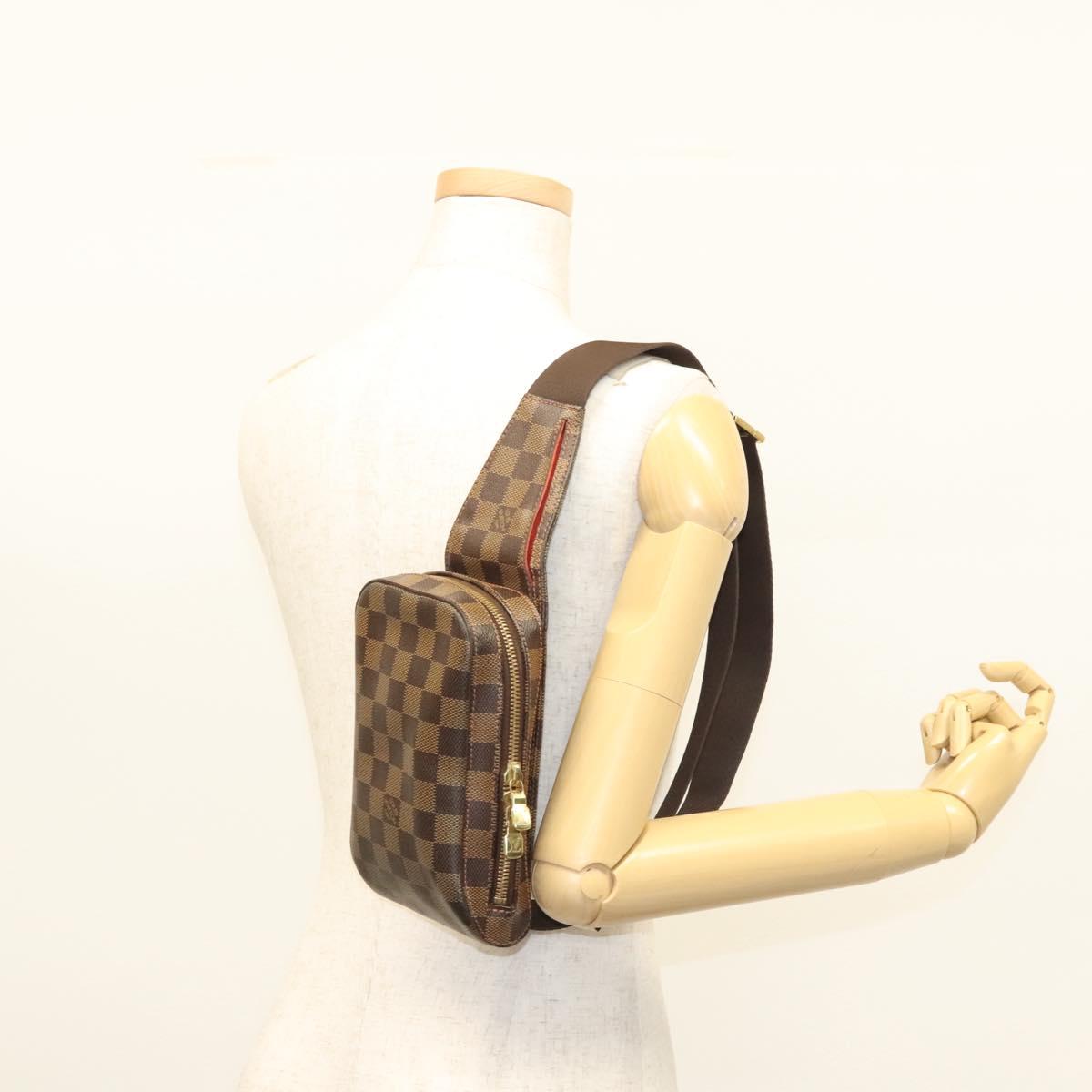 Louis Vuitton Geronimo, Brown, Canvas, shoulder