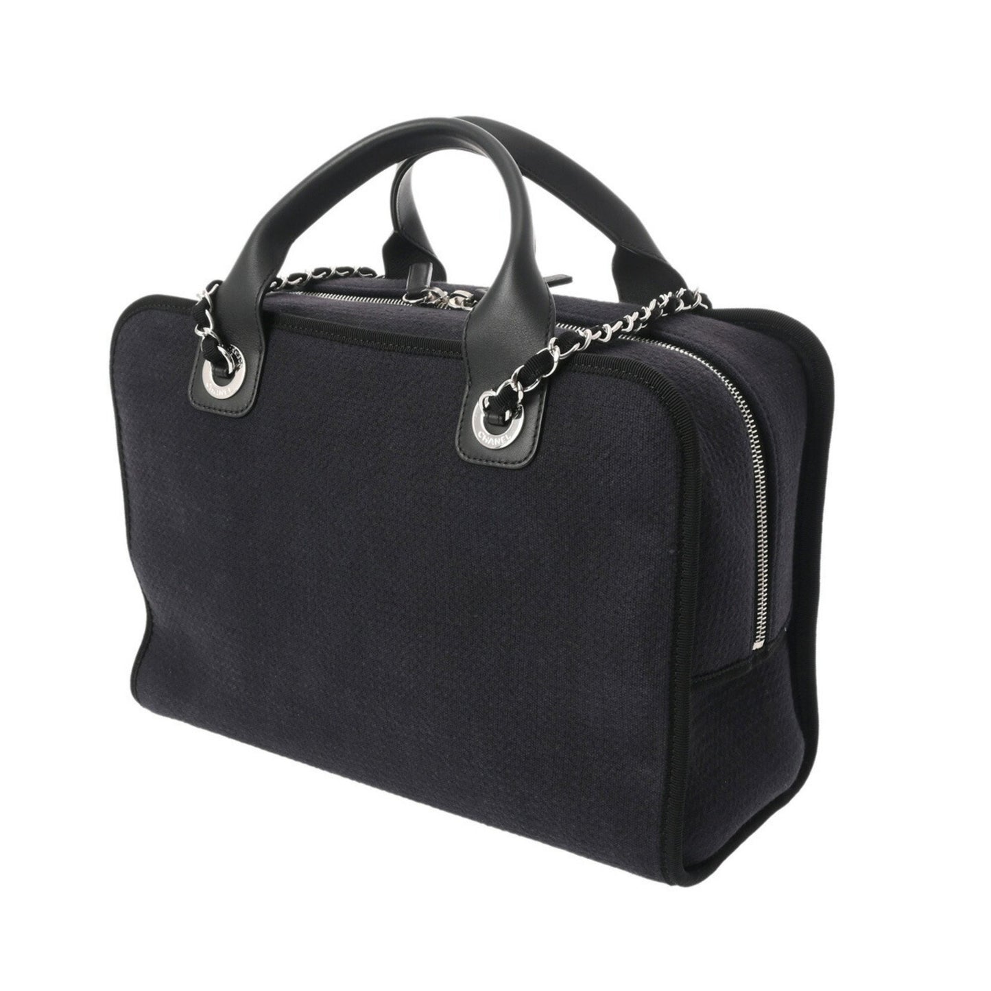 Chanel Deauville, Navy, Canvas, handbag