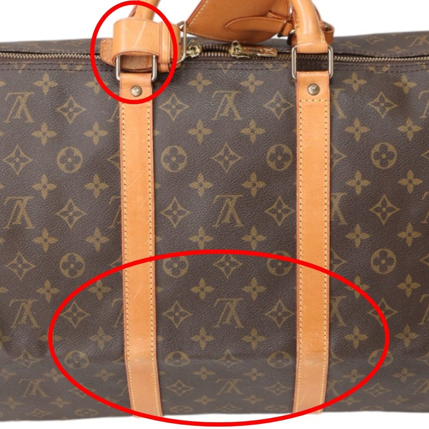Louis Vuitton Keepall 55, Brown, Canvas, travel