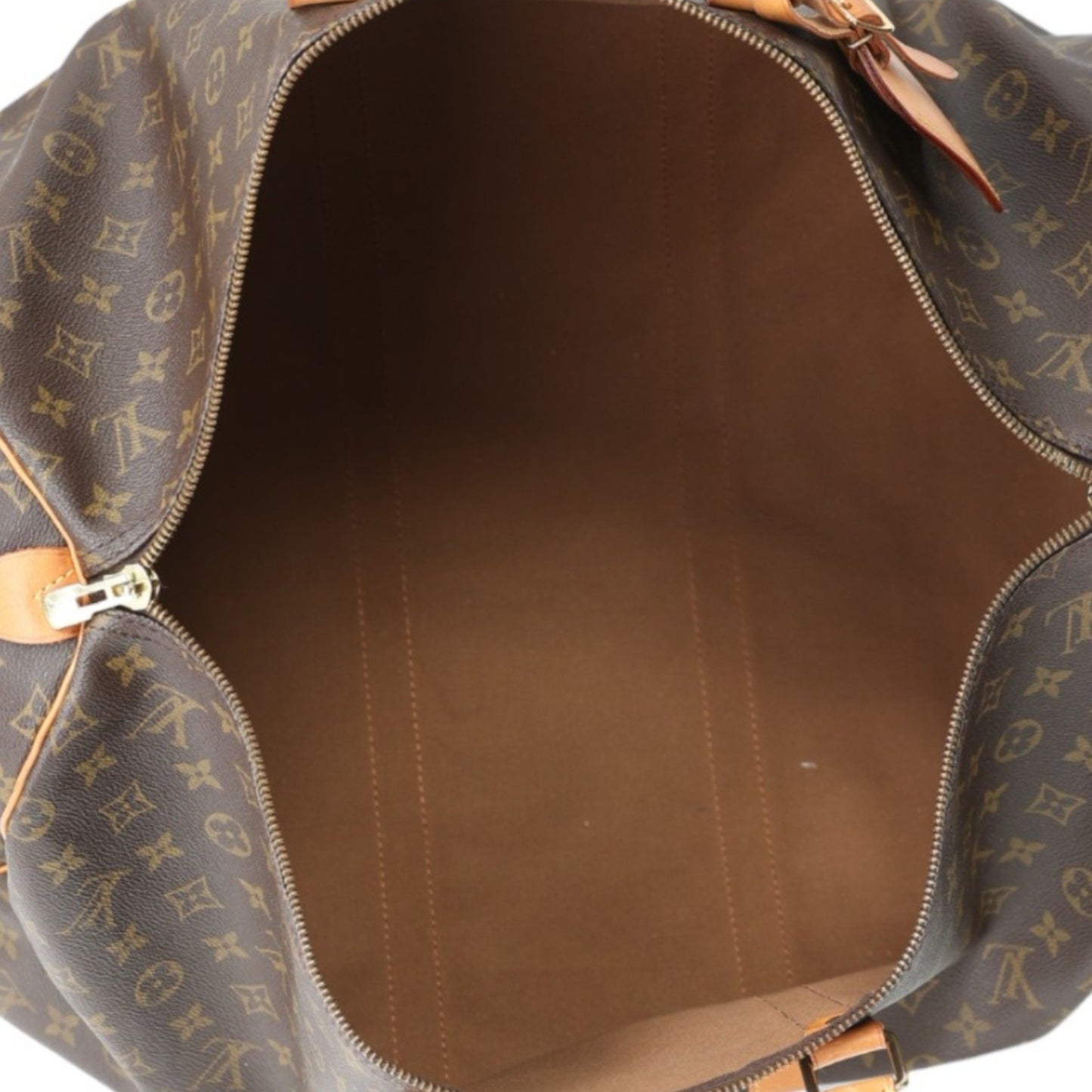 Louis Vuitton Keepall 55, Brown, Canvas, travel