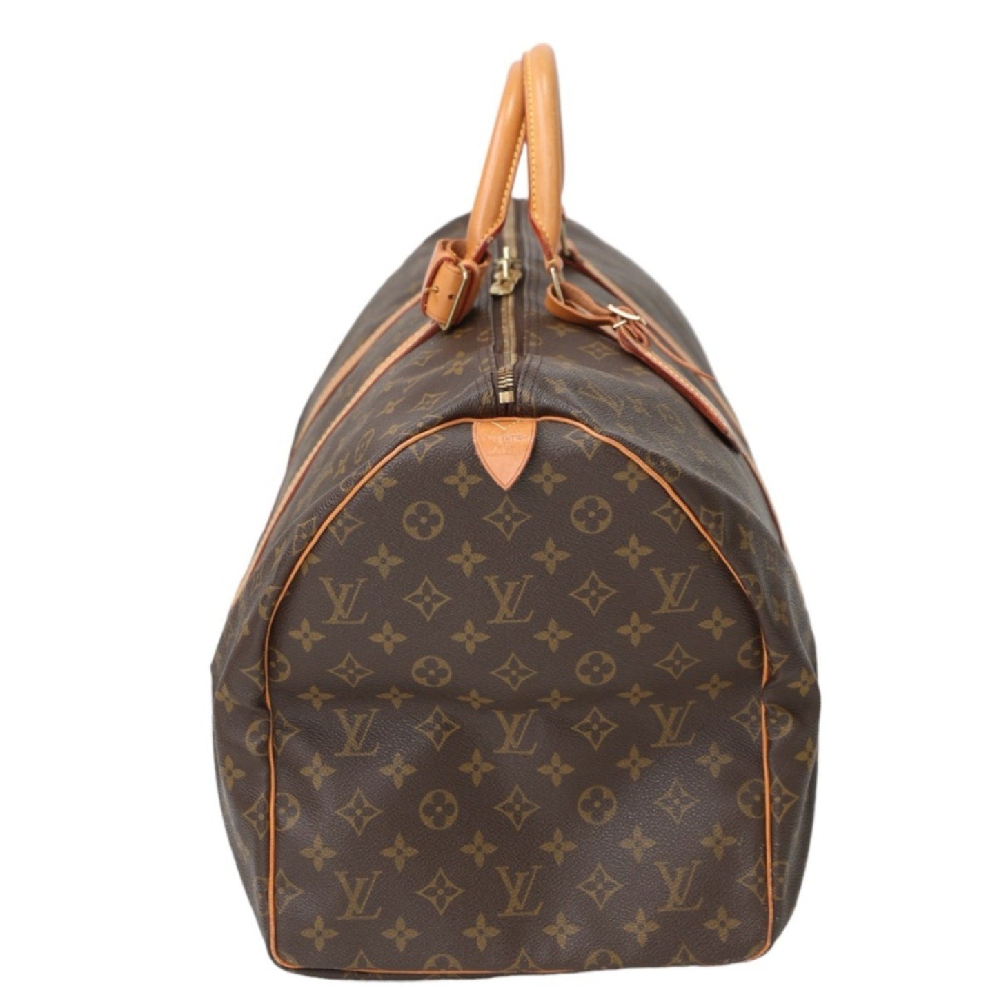 Louis Vuitton Keepall 55, Brown, Canvas, travel