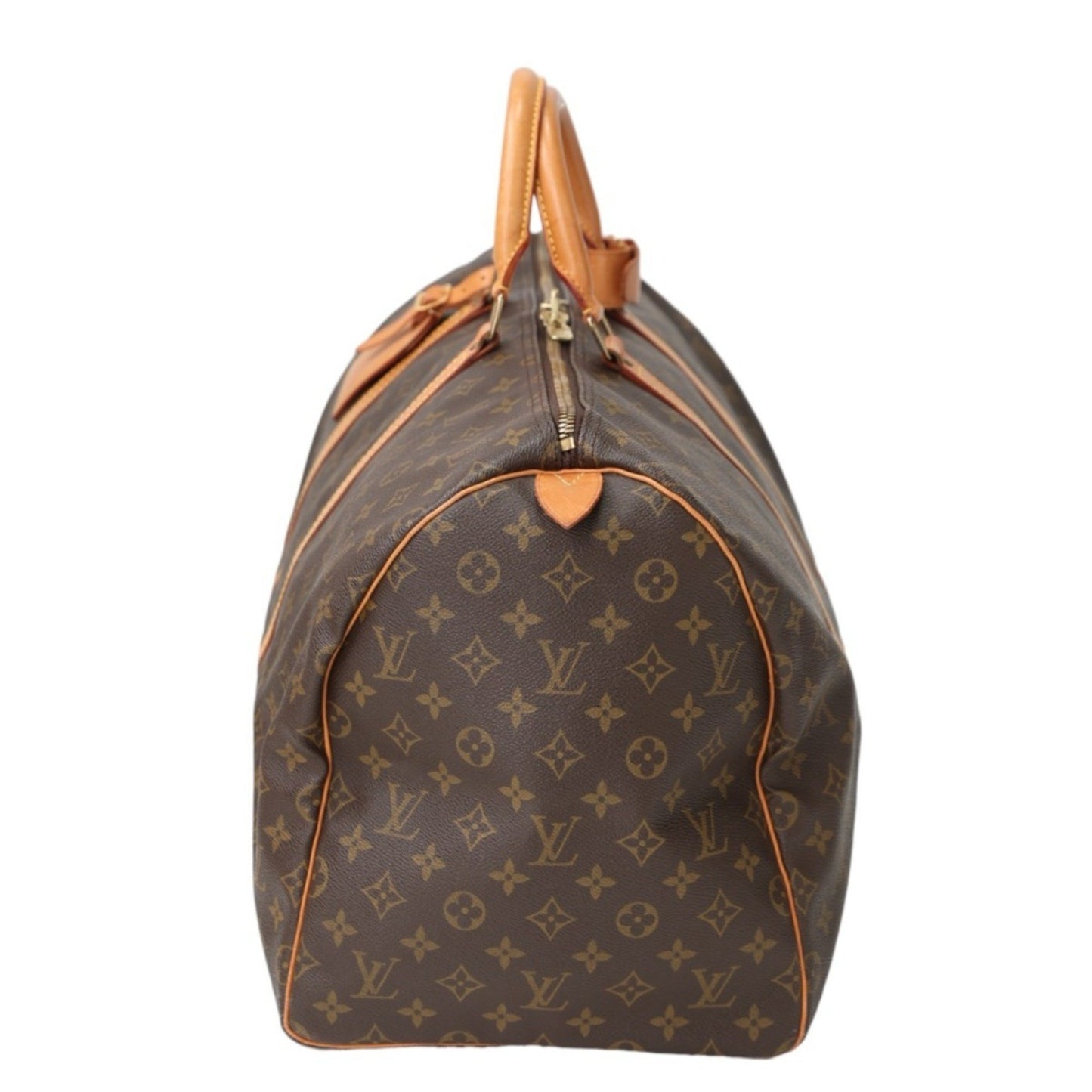 Louis Vuitton Keepall 55, Brown, Canvas, travel