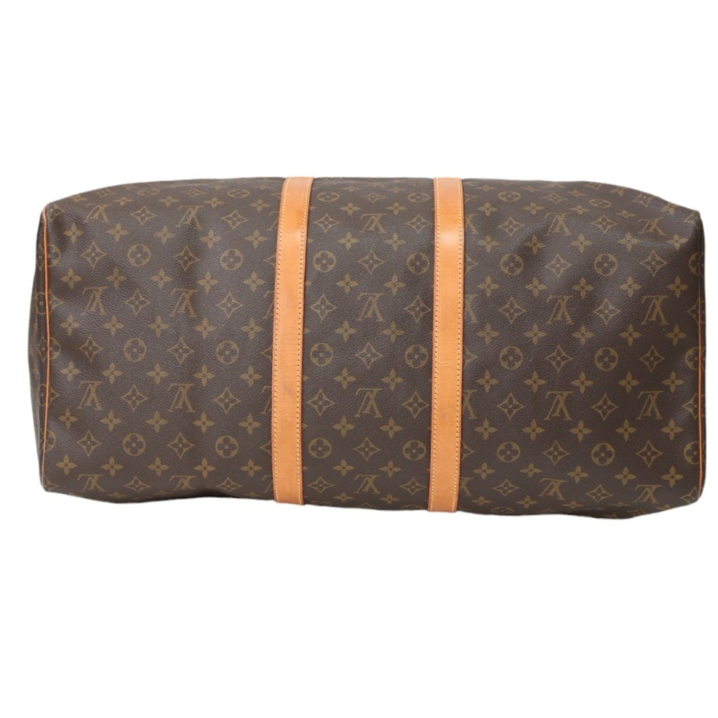 Louis Vuitton Keepall 55, Brown, Canvas, travel