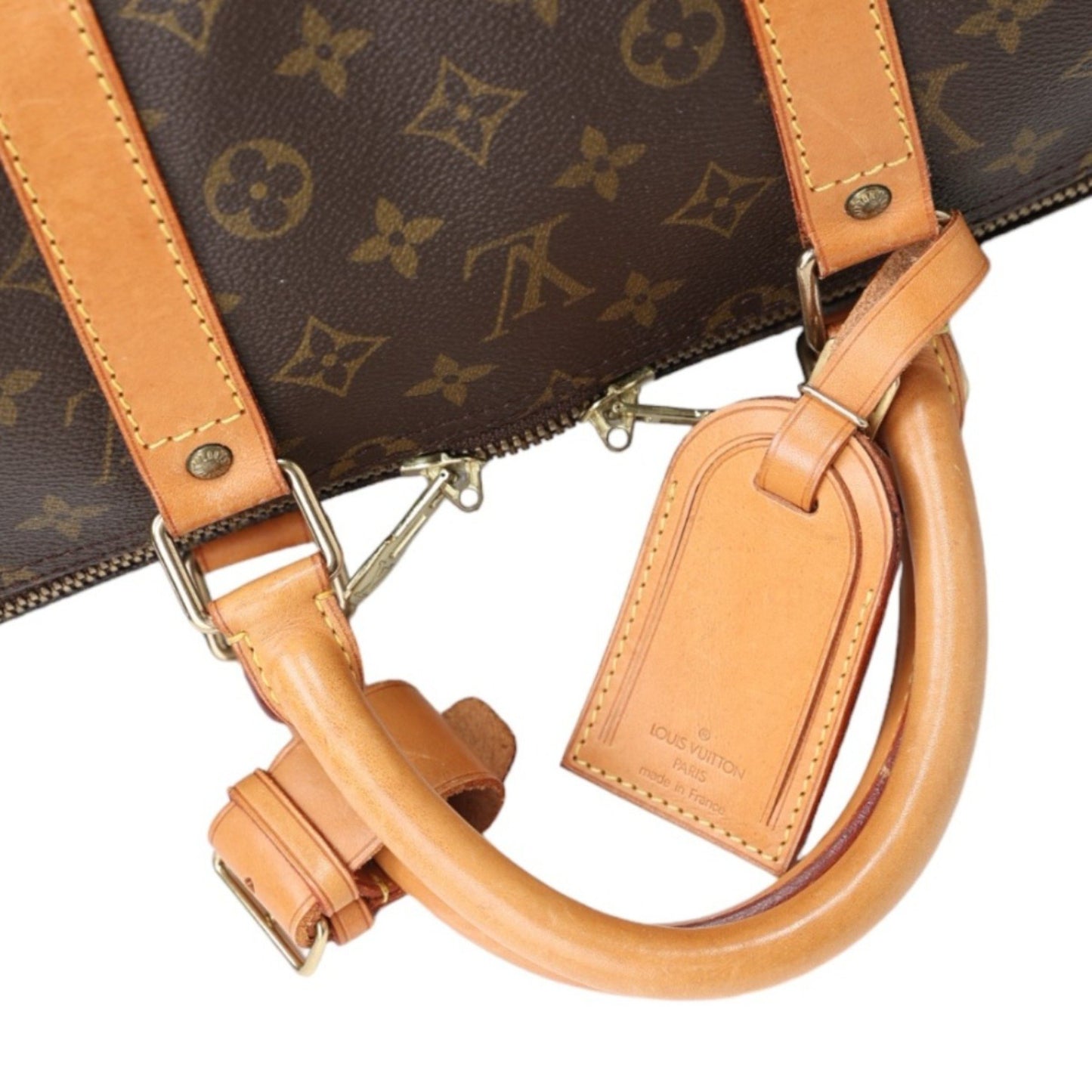 Louis Vuitton Keepall 55, Brown, Canvas, travel