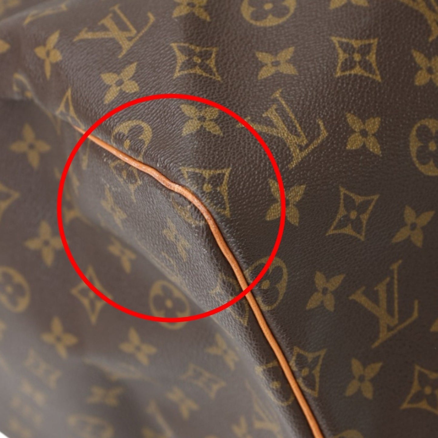 Louis Vuitton Keepall 55, Brown, Canvas, travel