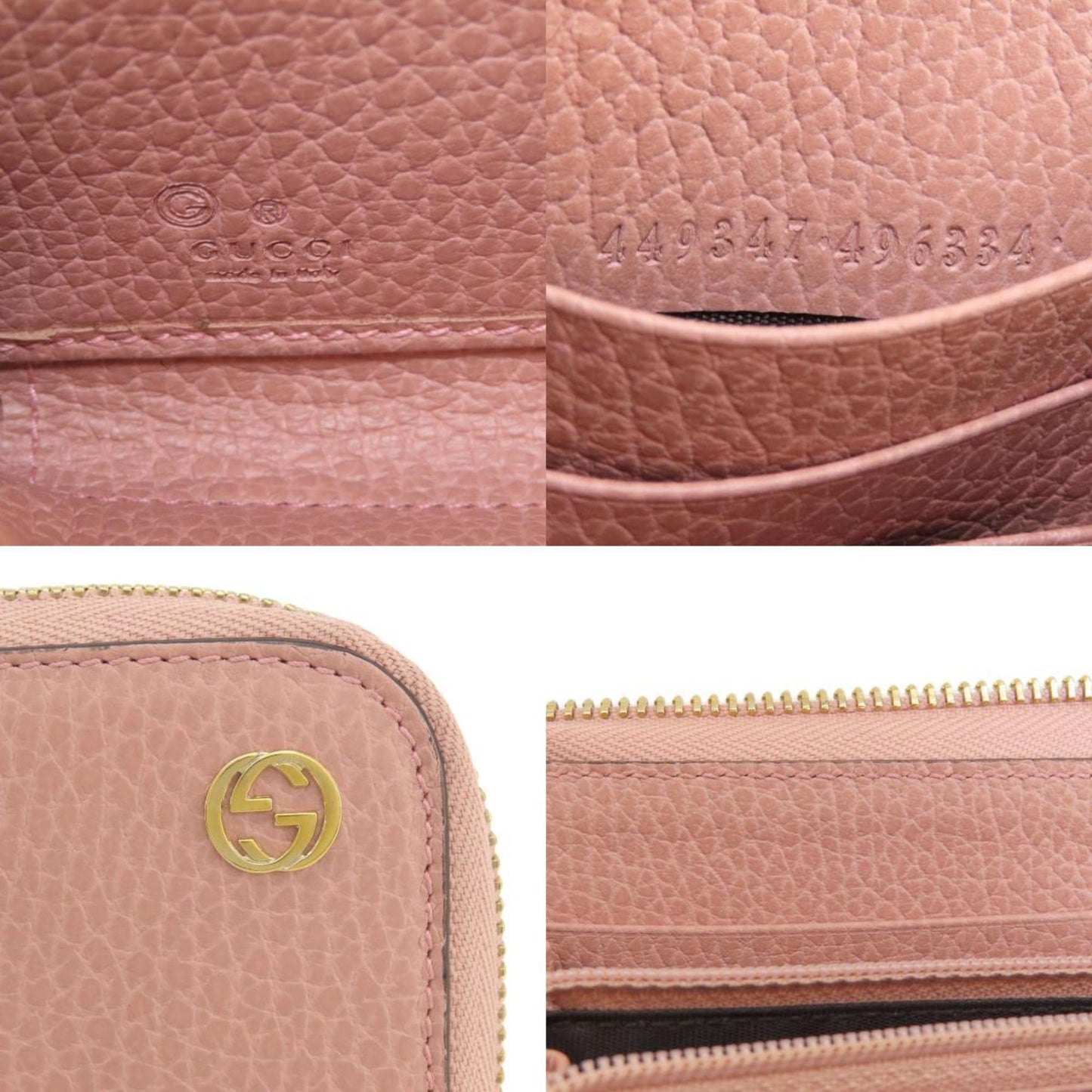 Gucci Interlocking G, Pink, Leather, wallet