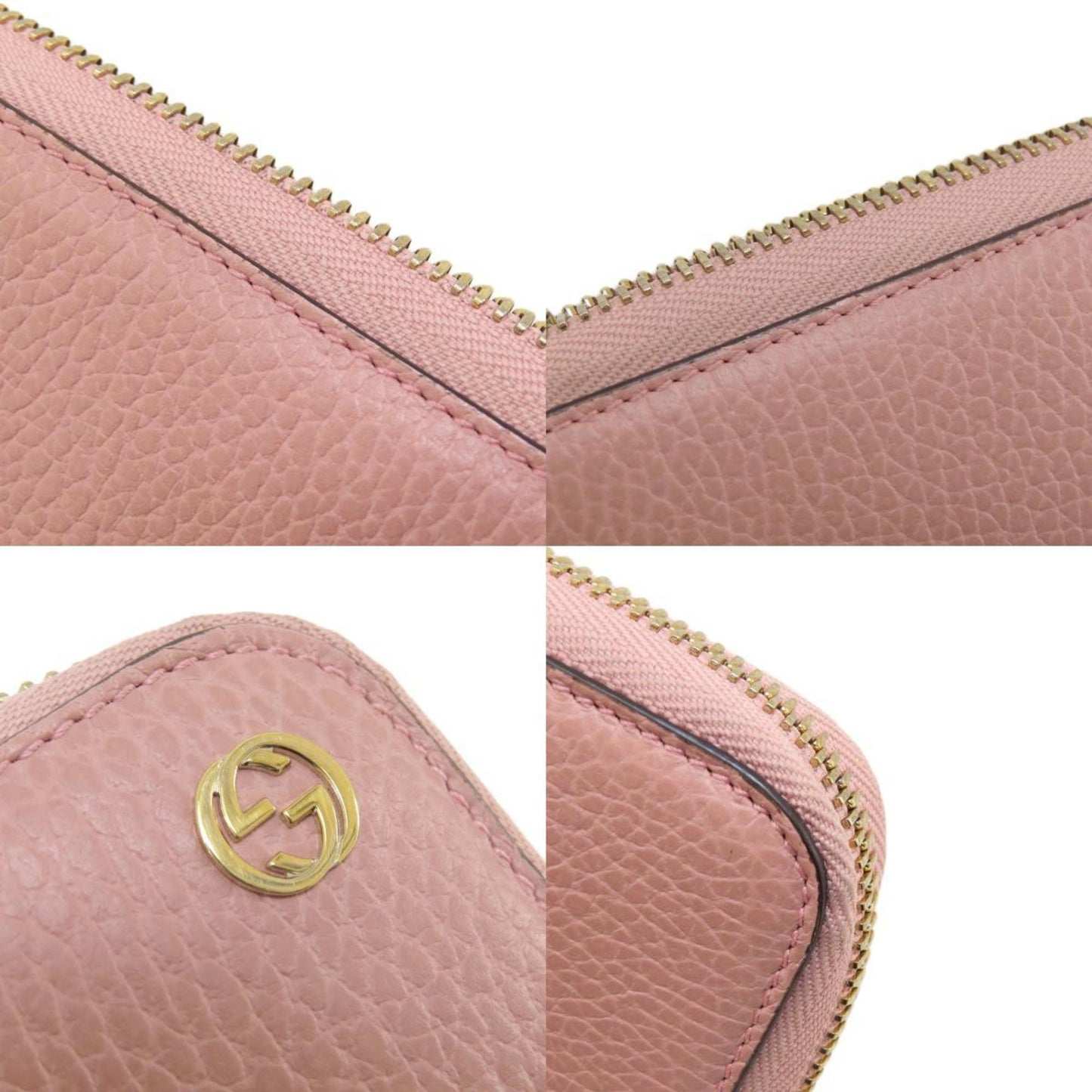 Gucci Interlocking G, Pink, Leather, wallet